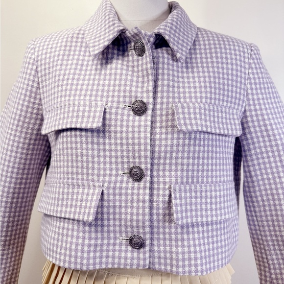 Zara Lilac Checkered Jacket - Picture 3 of 10
